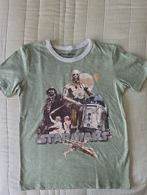 J. Crew Kids Light Green Star Wars Graphic Tee
